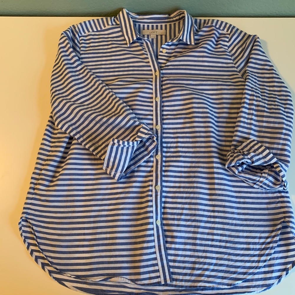 LOFT button up blouse
